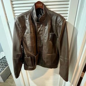 Men’s Han Solo Replica Leather Jacket Size Large
